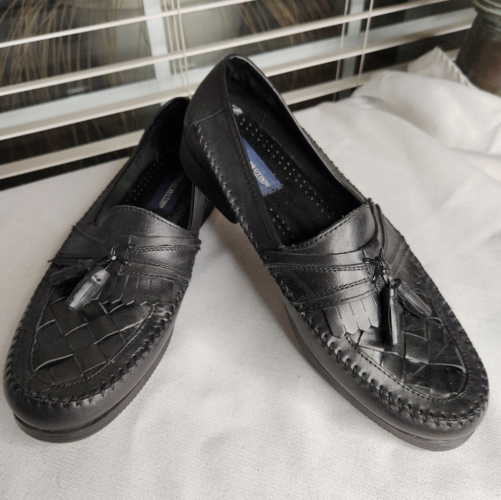 Giorgio Brutini Men's Black Leather Loafers Size‎ 9.5